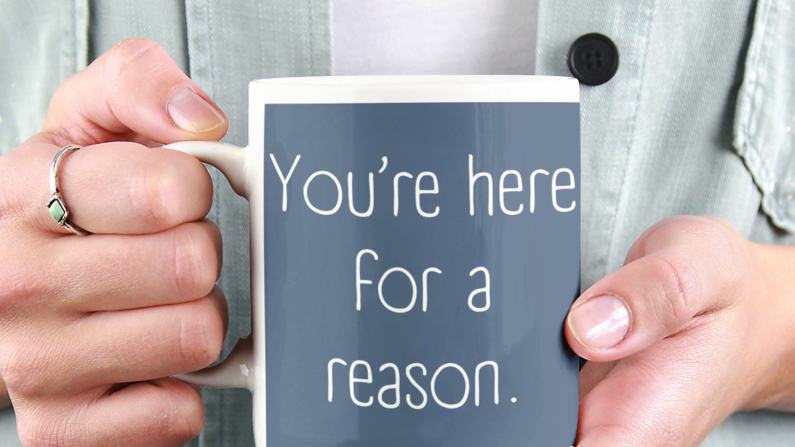 You're Here For A Reason - Fishing Ceramic Mug, 11oz