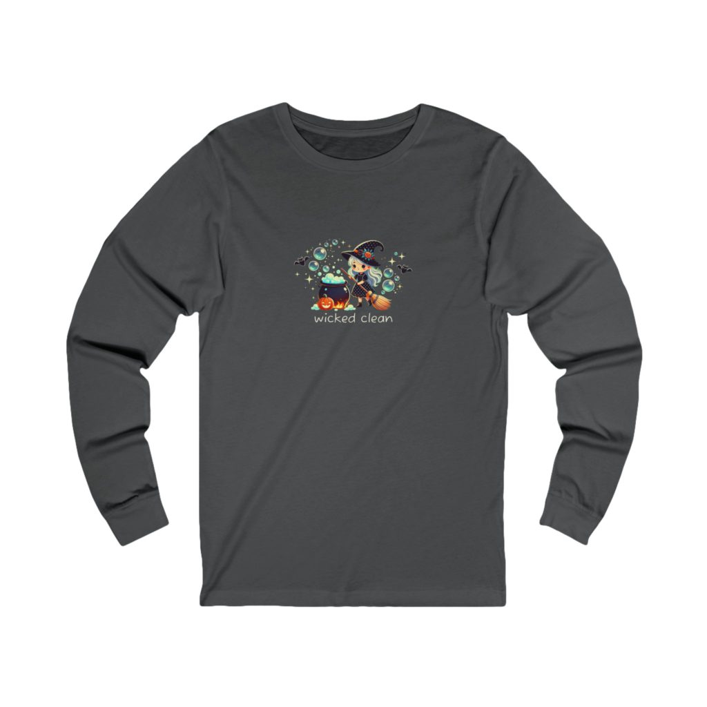 "Wicked Clean" Halloween-Inspired Unisex Jersey Long Sleeve Tee