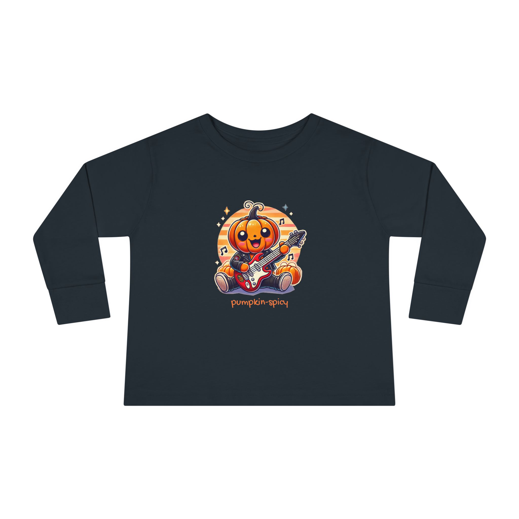 Pumpkin-Spicy Rock 'n Roll Toddler Long Sleeve Tee