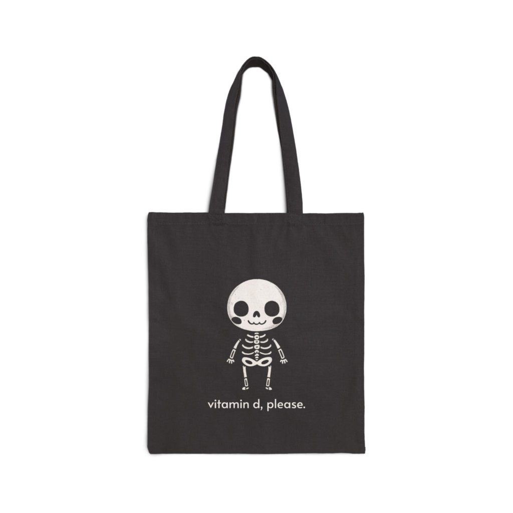 Halloween Skeleton Canvas Tote Bag