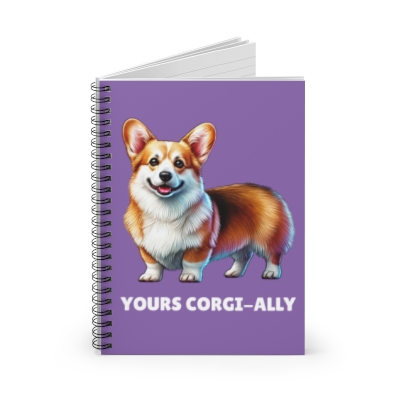 "Yours Corgi-ally" Corgi-Inspired Spiral Notebook – Fun and Functional-image